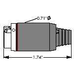 PL700 Medical Connector .71 by 1.74